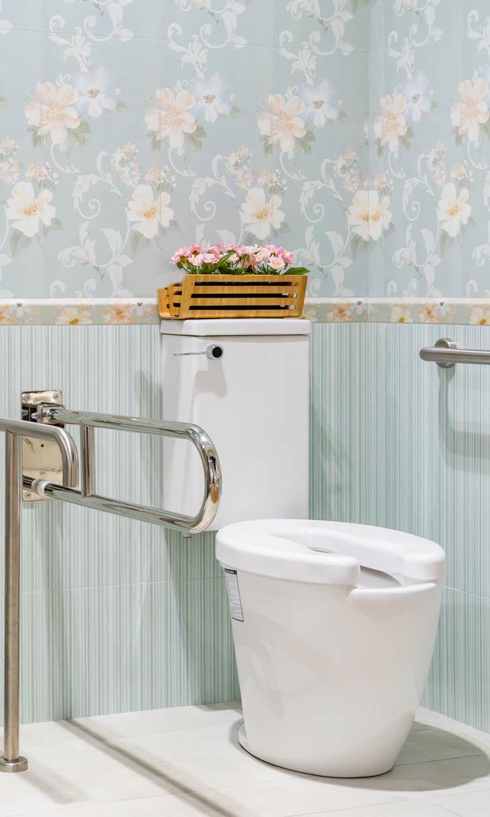 handrails for disabled and elderly people in the bathroom